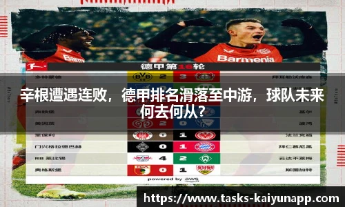 辛根遭遇连败，德甲排名滑落至中游，球队未来何去何从？